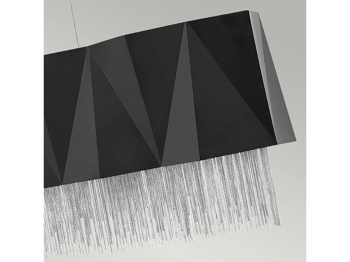 Elstead Zuma 6 licht Anhänger, Satinschwarz, Silber, E27