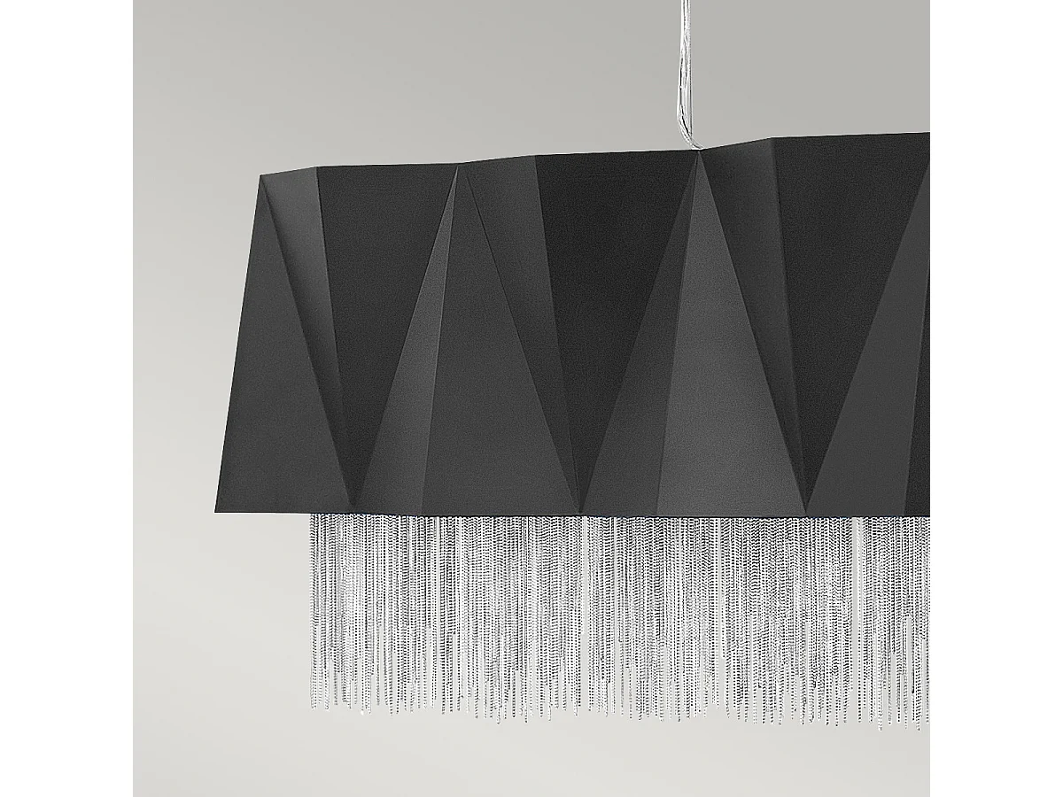 Lampadario Elstead Zuma a 6 luci, nero satinato, argento, attacco E27