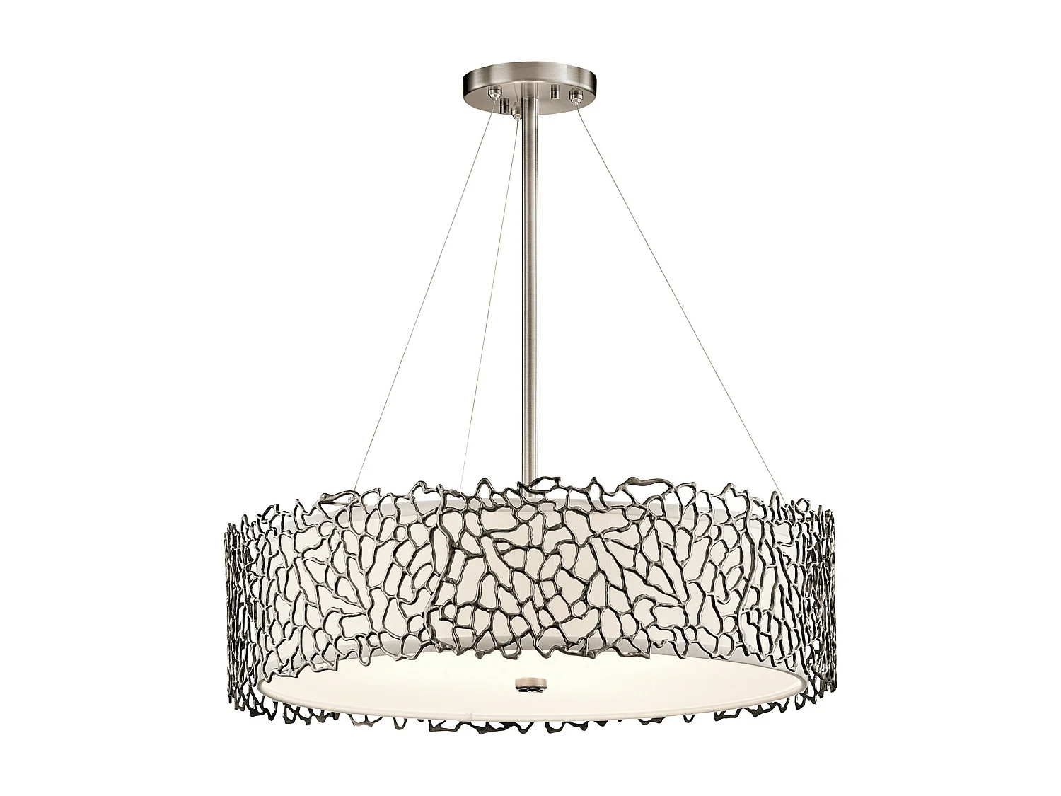 Elstead Silver Coral 4 ljus takhänge klassisk tenn, silverkorall, E27