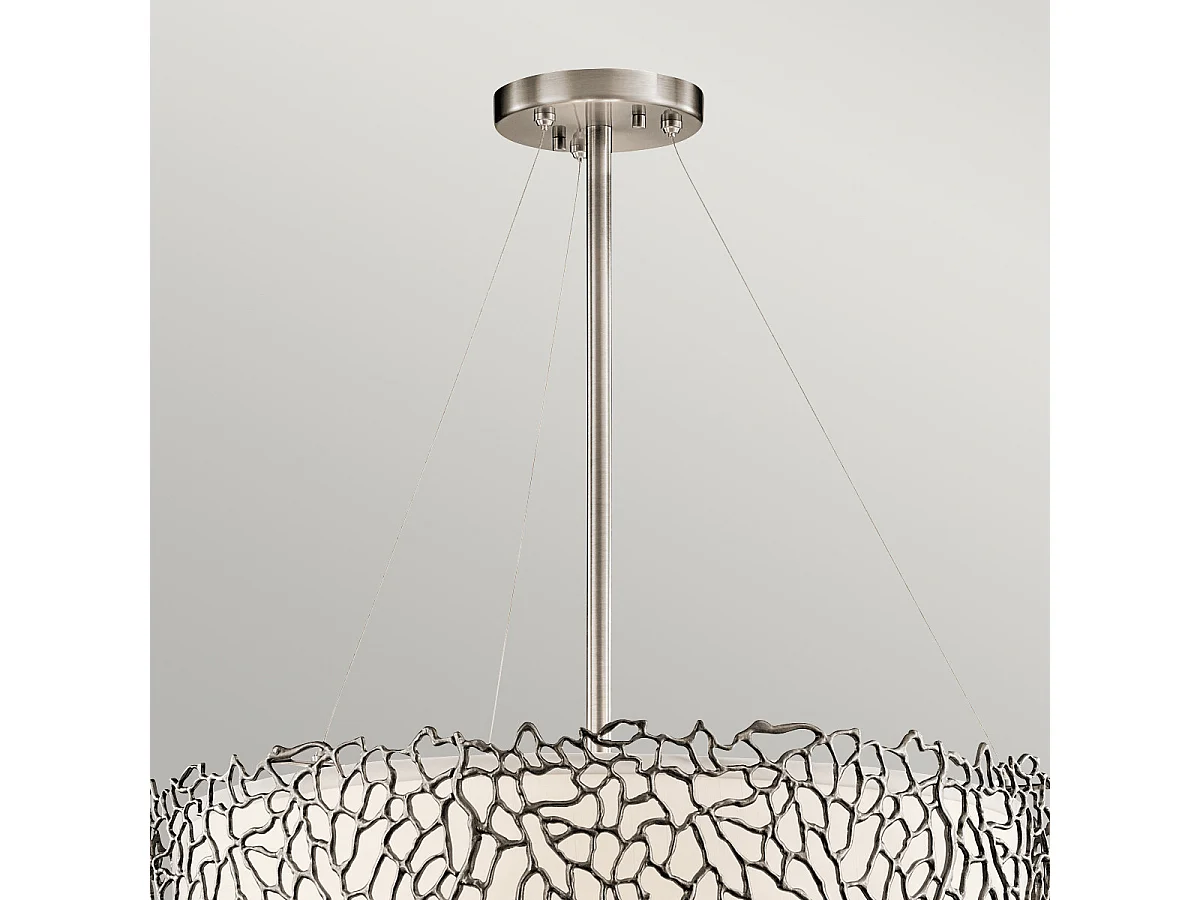 Elstead Silver Coral 4 ljus takhänge klassisk tenn, silverkorall, E27