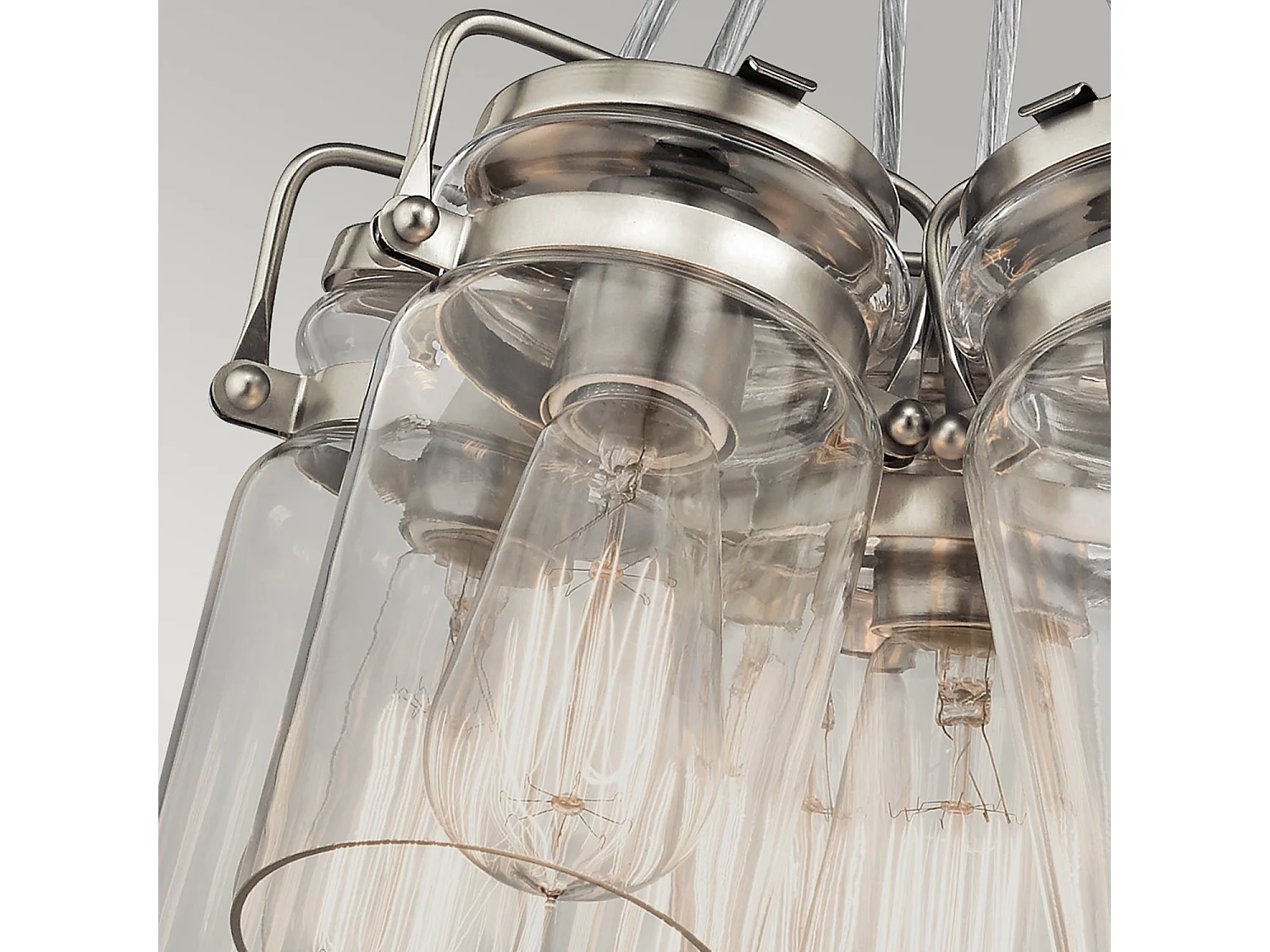 Elstead Brinley - Lampada a sospensione a grappolo con 6 luci nichel spazzolato, E27