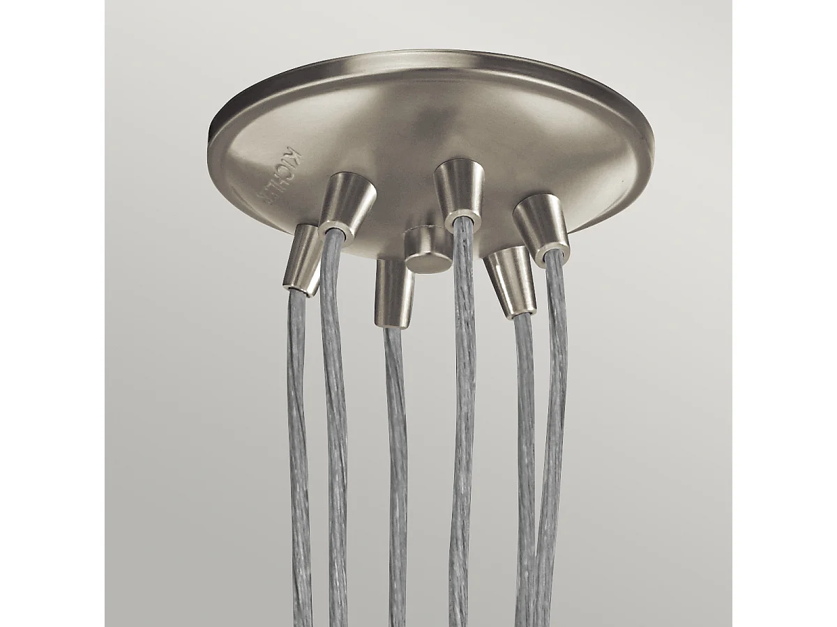 Elstead Brinley 6 Light Cluster Pendel Borstad Nickel, E27