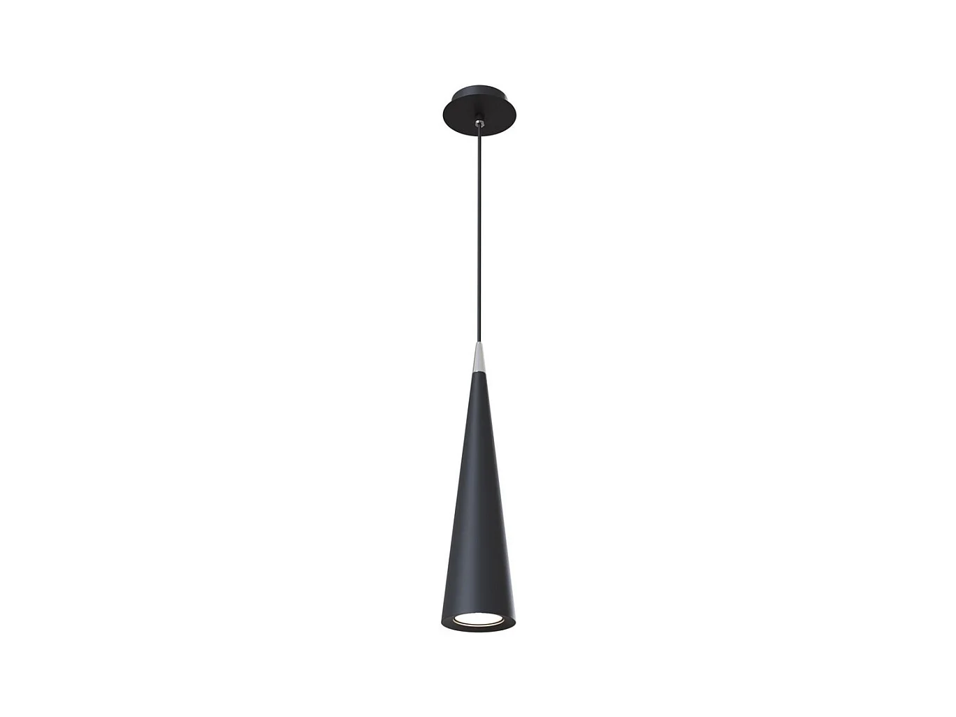 Nevill Lámpara Colgante de Techo Slim Negra, 1 Luz, GU10
