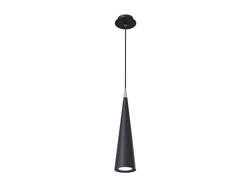 Nevill Lampada a Sospensione Slim da Soffitto Nera, 1 Luce, GU10