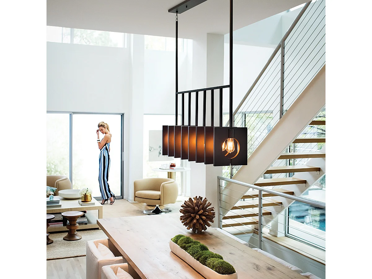 Ludlow Lisa McDennon di Hinkley Lampada a sospensione a 8 luci in grafite spazzolata