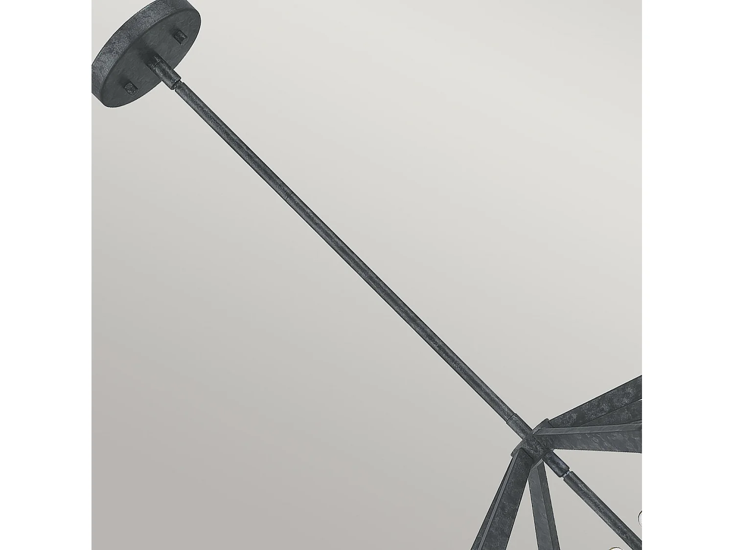 Elstead Quoizel Vanguard Drahtgestell-Pendel-Deckenleuchte Altschwarz