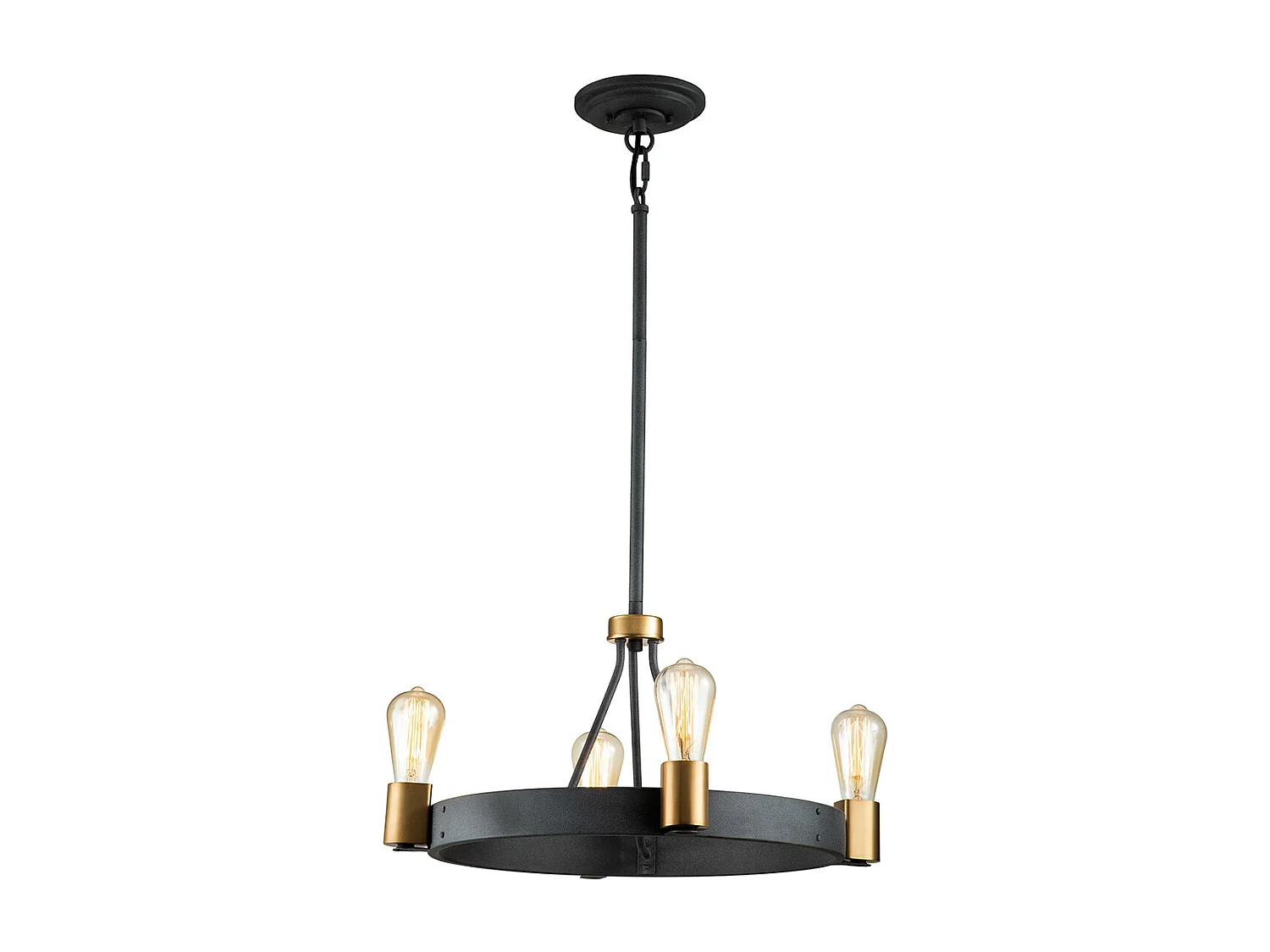 Elstead Hinkley Silas Plafonnier Suspension Cylindrique Zinc Vieilli & Laiton Héritage