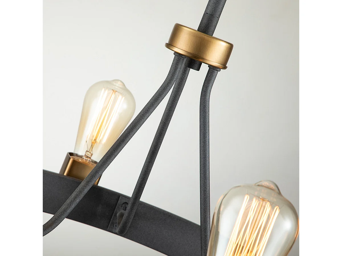 Elstead Hinkley Silas Plafonnier Suspension Cylindrique Zinc Vieilli & Laiton Héritage