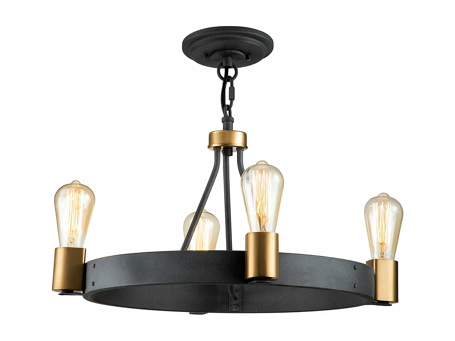 Elstead Hinkley Silas Plafonnier Suspension Cylindrique Zinc Vieilli & Laiton Héritage