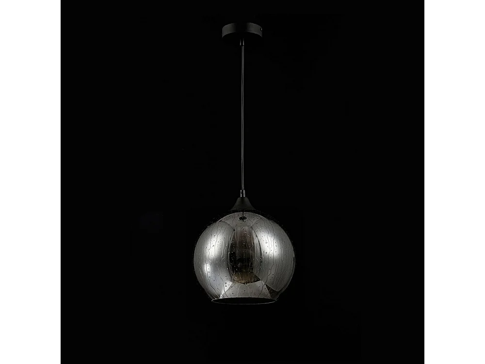 Bergen Dome Decken-Pendelleuchte Schwarz, 1-flammig, E27