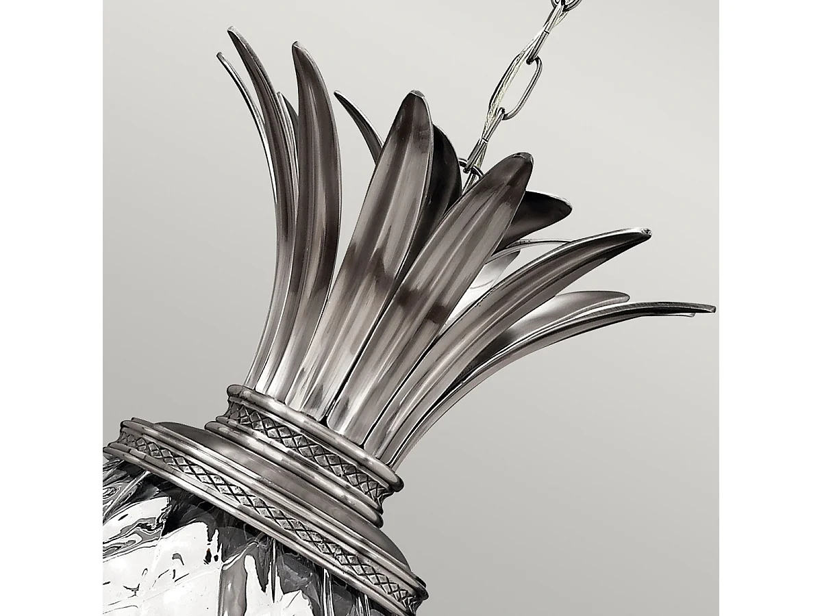 Elstead Plantation Suspension à 4 ampoules au fini nickel antique poli, E14