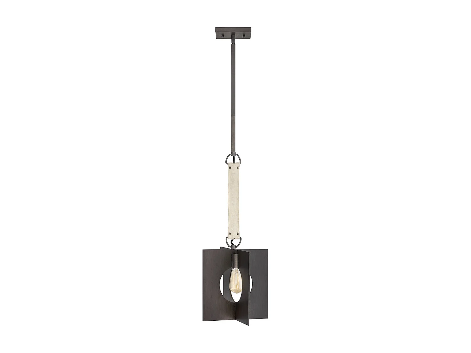 Sospensione Industrial Nordica Ludlow Acciaio Grafite Spazzolata 1 Luce E27