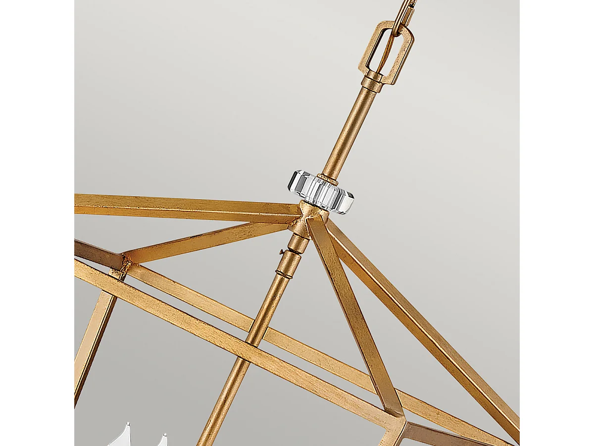 Elstead Hinkley Stinson Lanterne Lampada da soffitto a sospensione Ottone invecchiato