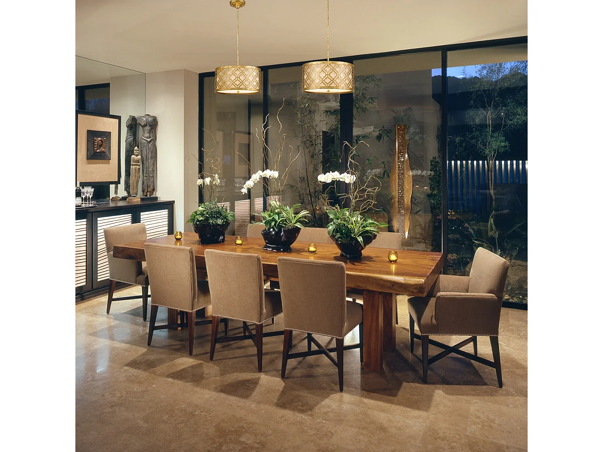 Elstead Arabella - 3 leichte große runde Decke Duo-Mount Anhänger Gold, E27