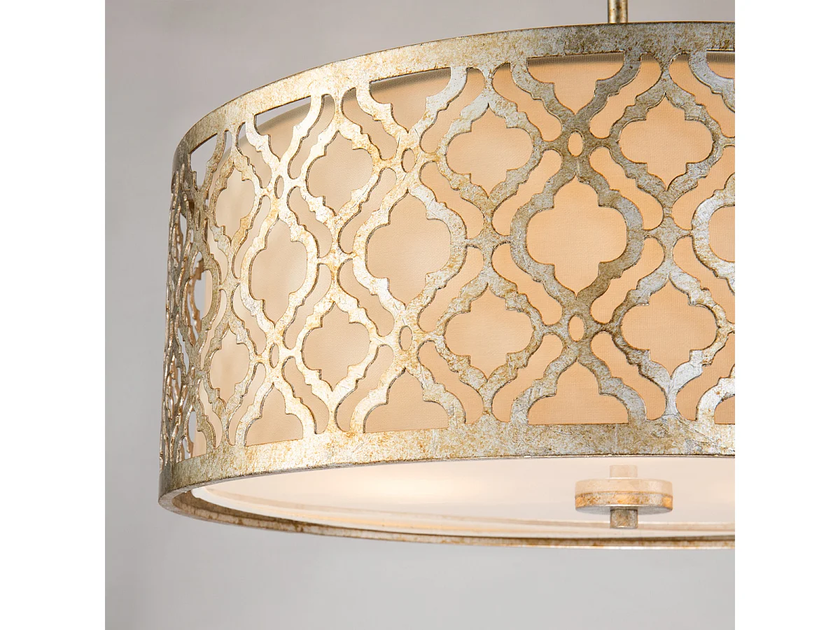 Elstead Arabella - 3 leichte große runde Decke Duo-Mount Anhänger Gold, E27