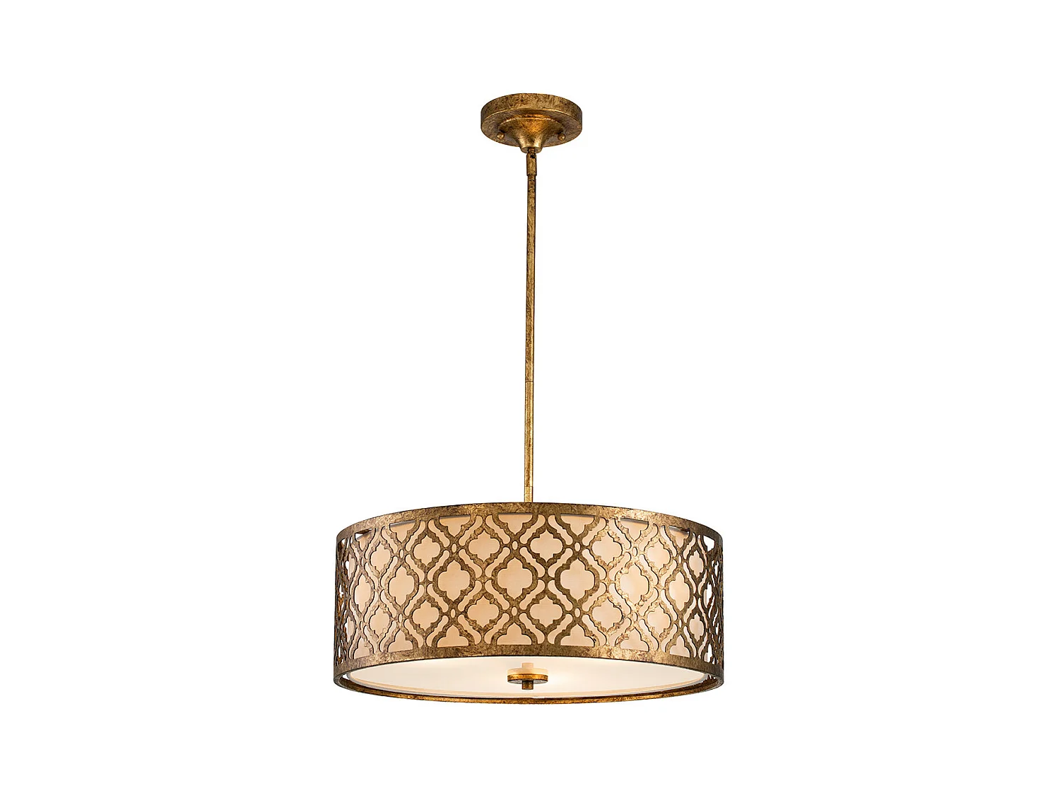 Elstead Arabella Grand plafonnier rond à 3 ampoules à montage double, or, E27