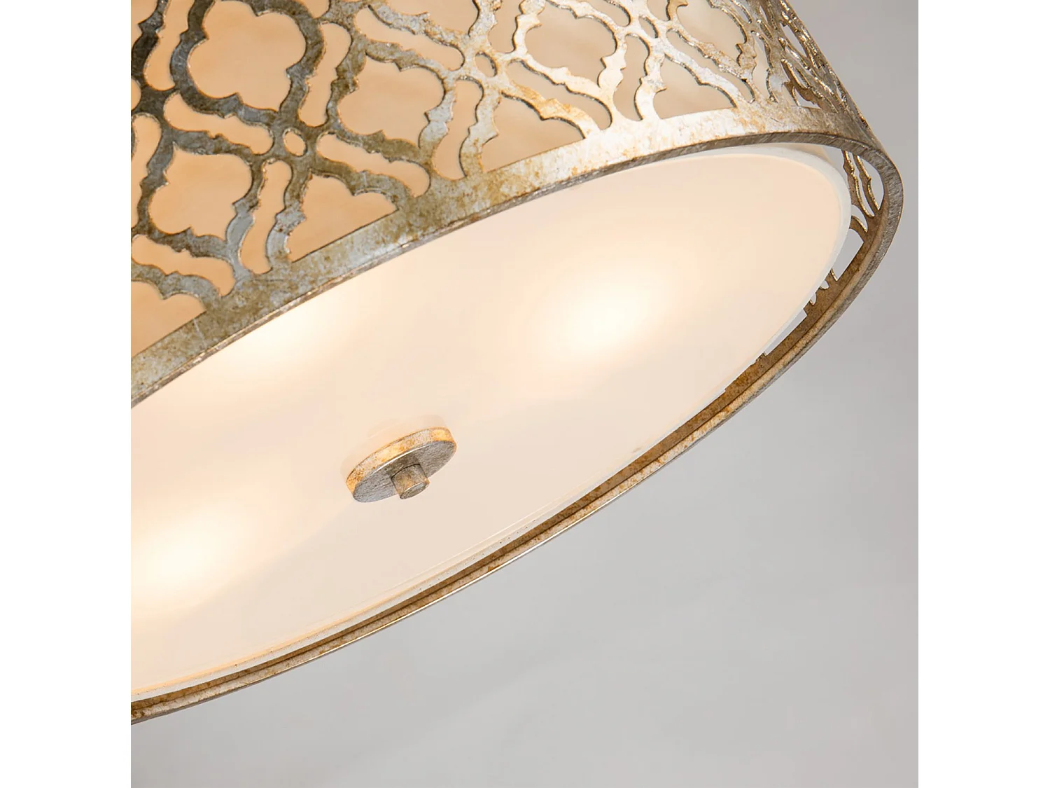 Elstead Arabella - Pendente Duo-Mount a soffitto rotondo grande a 3 luci oro, E27