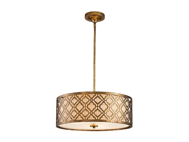 Elstead Arabella - Pendente Duo-Mount a soffitto rotondo grande a 3 luci oro, E27