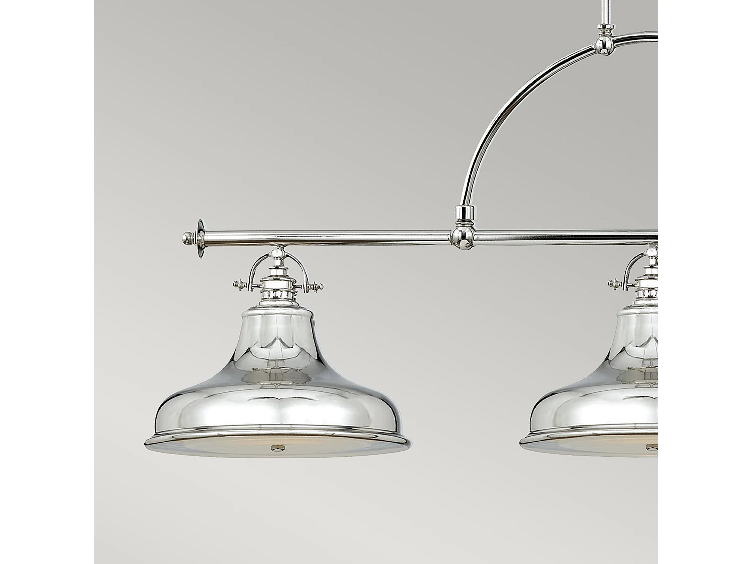 Elstead Emery - Lampadario a 3 luci a sospensione in argento chiaro, attacco E27