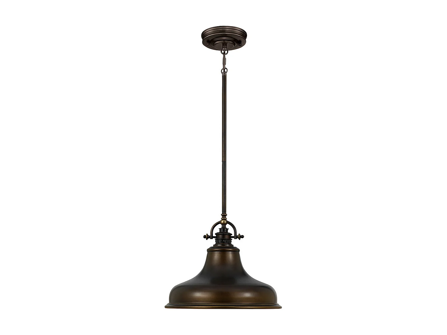 Elstead Emery Luminaire suspendu à 1 dôme, bronze palladien, E27