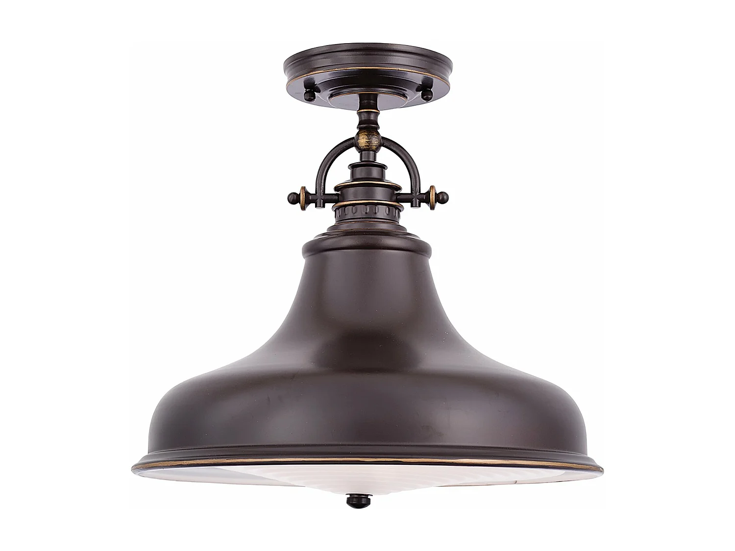 Elstead Emery - Sospensione a soffitto a cupola a 1 luce Bronzo palladiano, E27
