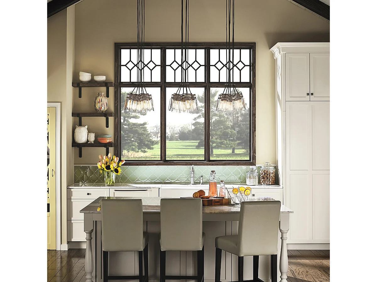 Elstead Brinley - 6 licht Cluster Anhänger Olde Bronze, E27