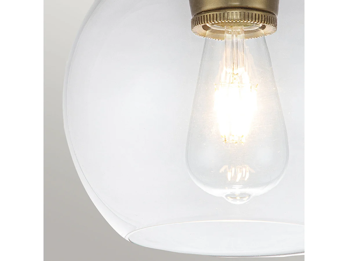 Elstead Feiss Tabby Dome Suspension Plafonnier Laiton Bruni