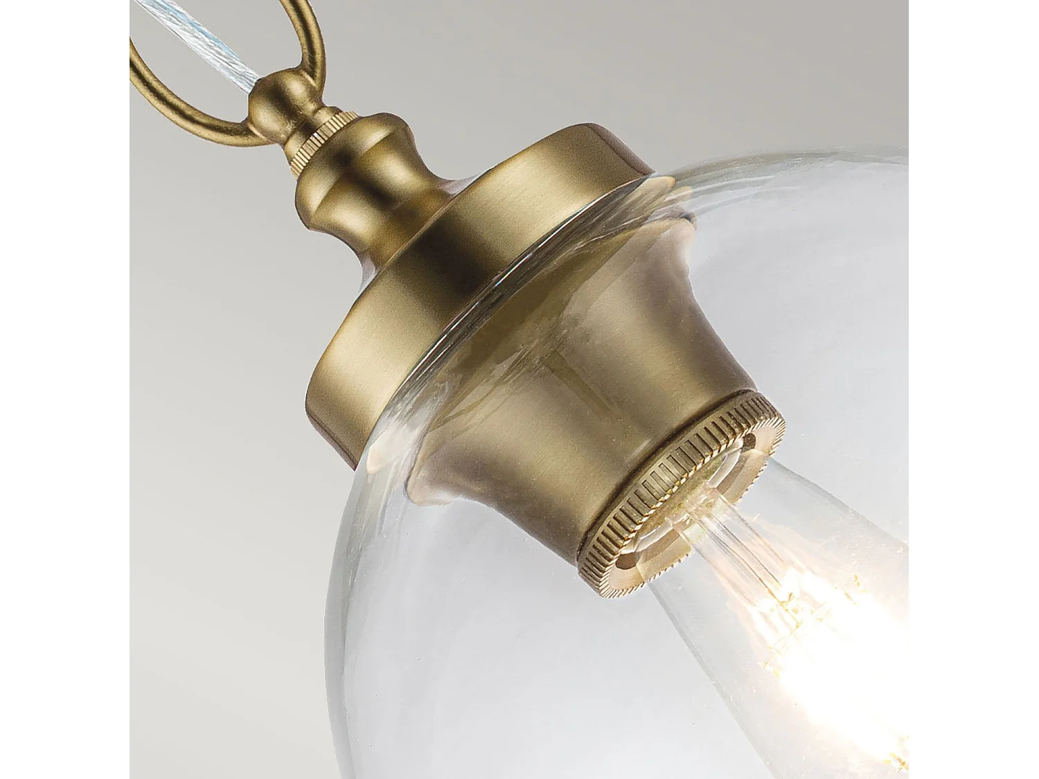 Elstead Feiss Tabby Dome Suspension Plafonnier Laiton Bruni