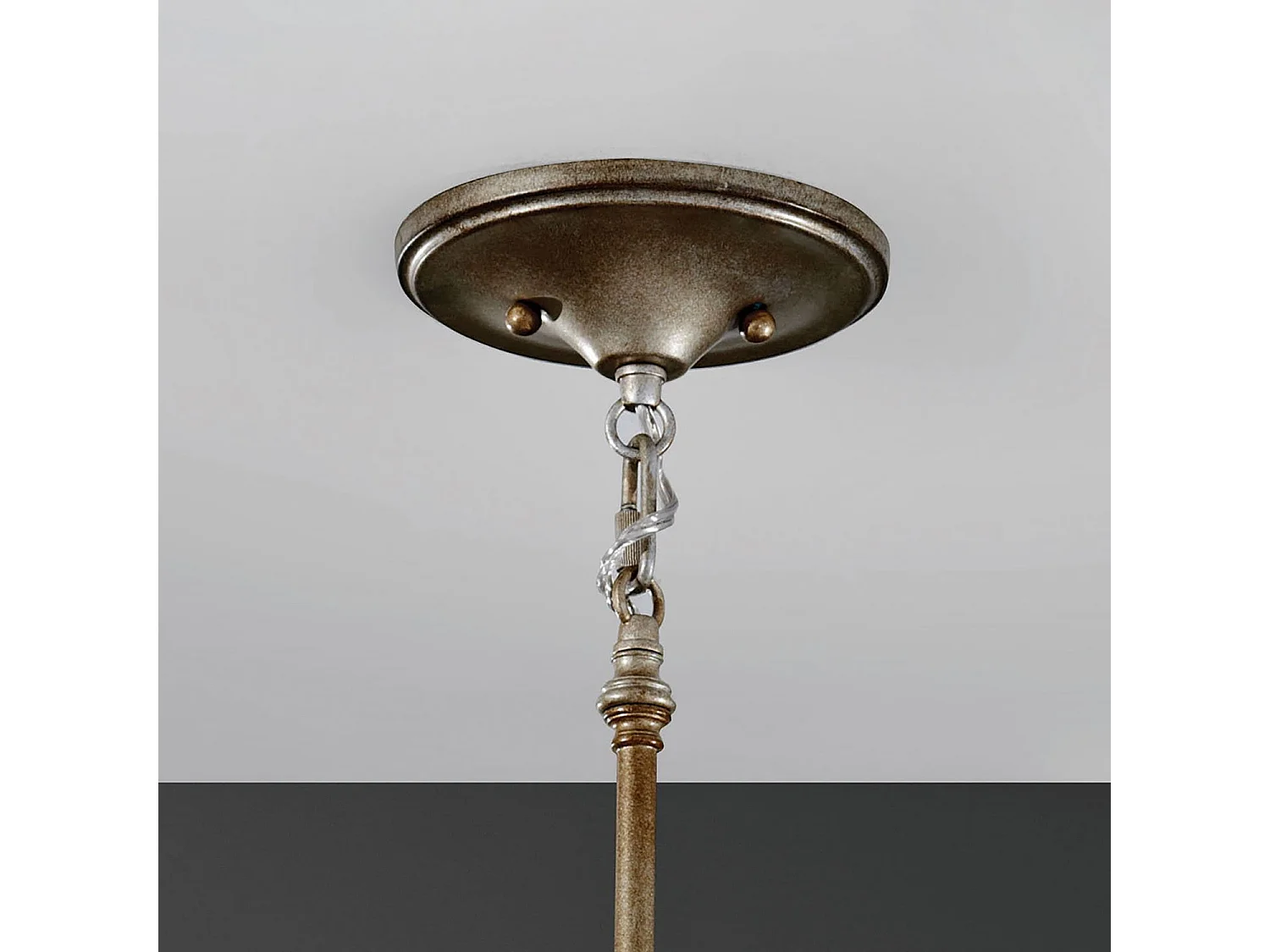 Sospensione Contemporanea Lucia Acciaio Argento Brunito Cristallo 1 Luce E27