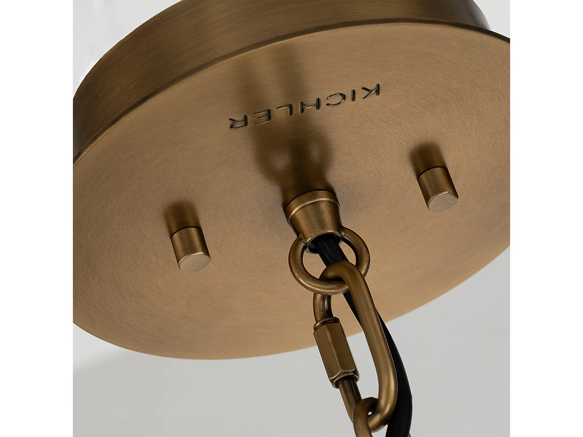 Elstead Kichler Linara Plafonnier Slim Suspension Noir & Laiton Naturel