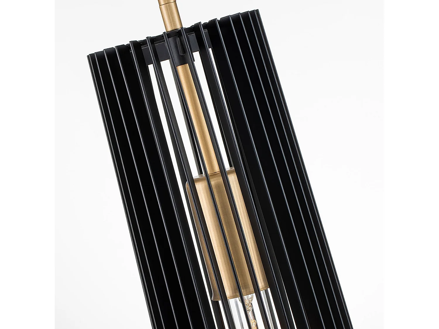 Elstead Kichler Linara Plafonnier Slim Suspension Noir & Laiton Naturel