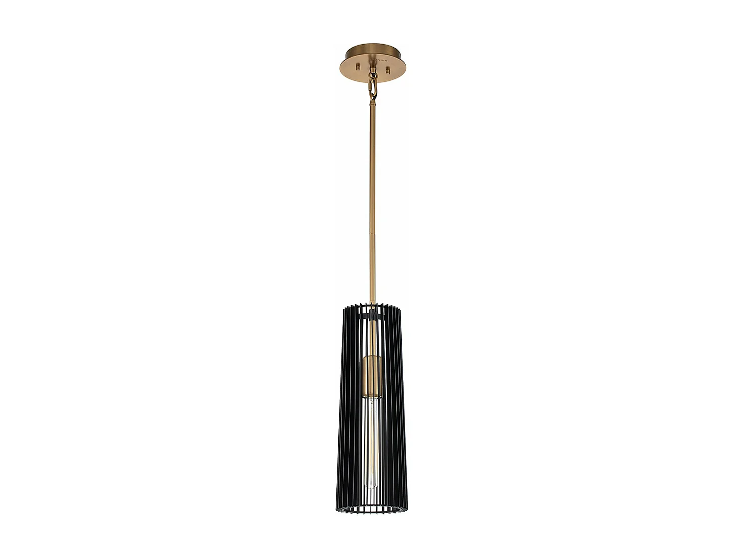 Elstead Kichler Linara Plafonnier Slim Suspension Noir & Laiton Naturel