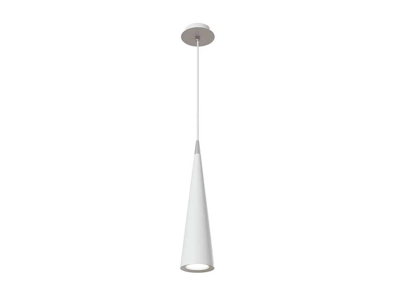 Nevill Lampada a Sospensione Slim da Soffitto Bianca, 1 Luce, GU10