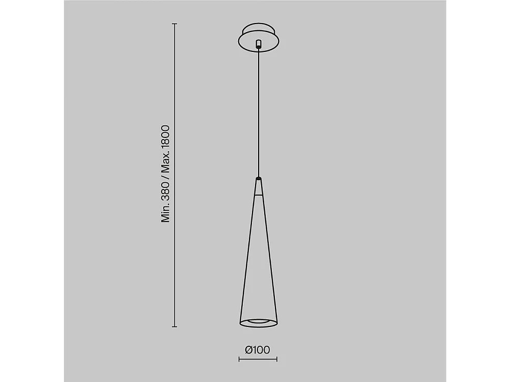 Nevill Lampada a Sospensione Slim da Soffitto Bianca, 1 Luce, GU10