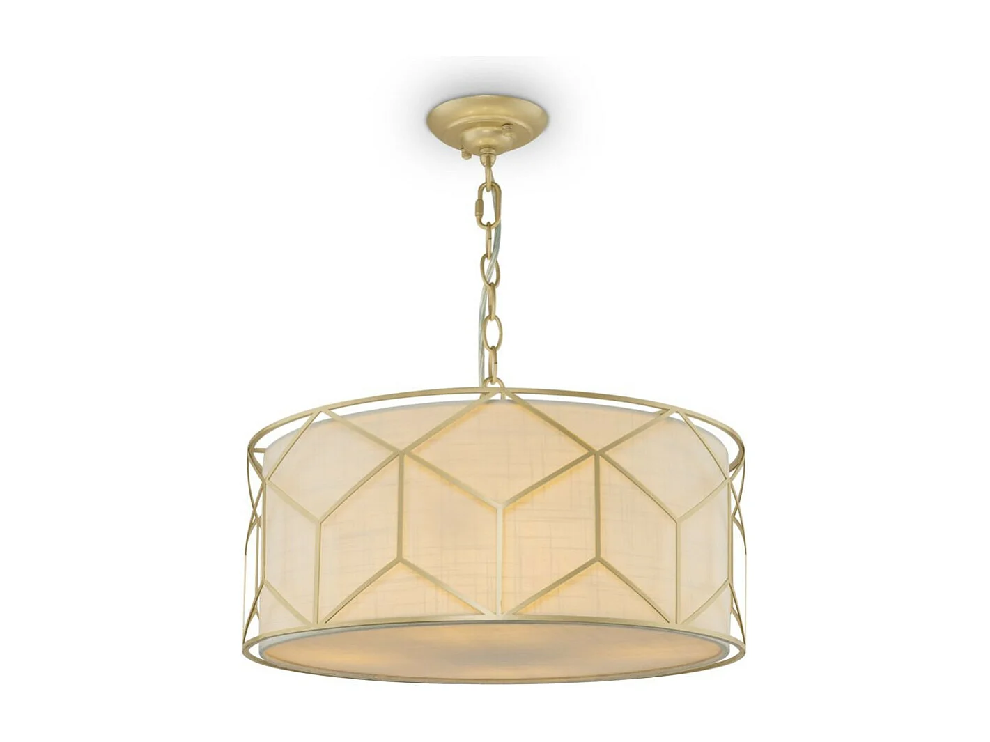 Maytoni Messina Klassische Messina 4 licht Gold Pendelleuchte Stoffschirm