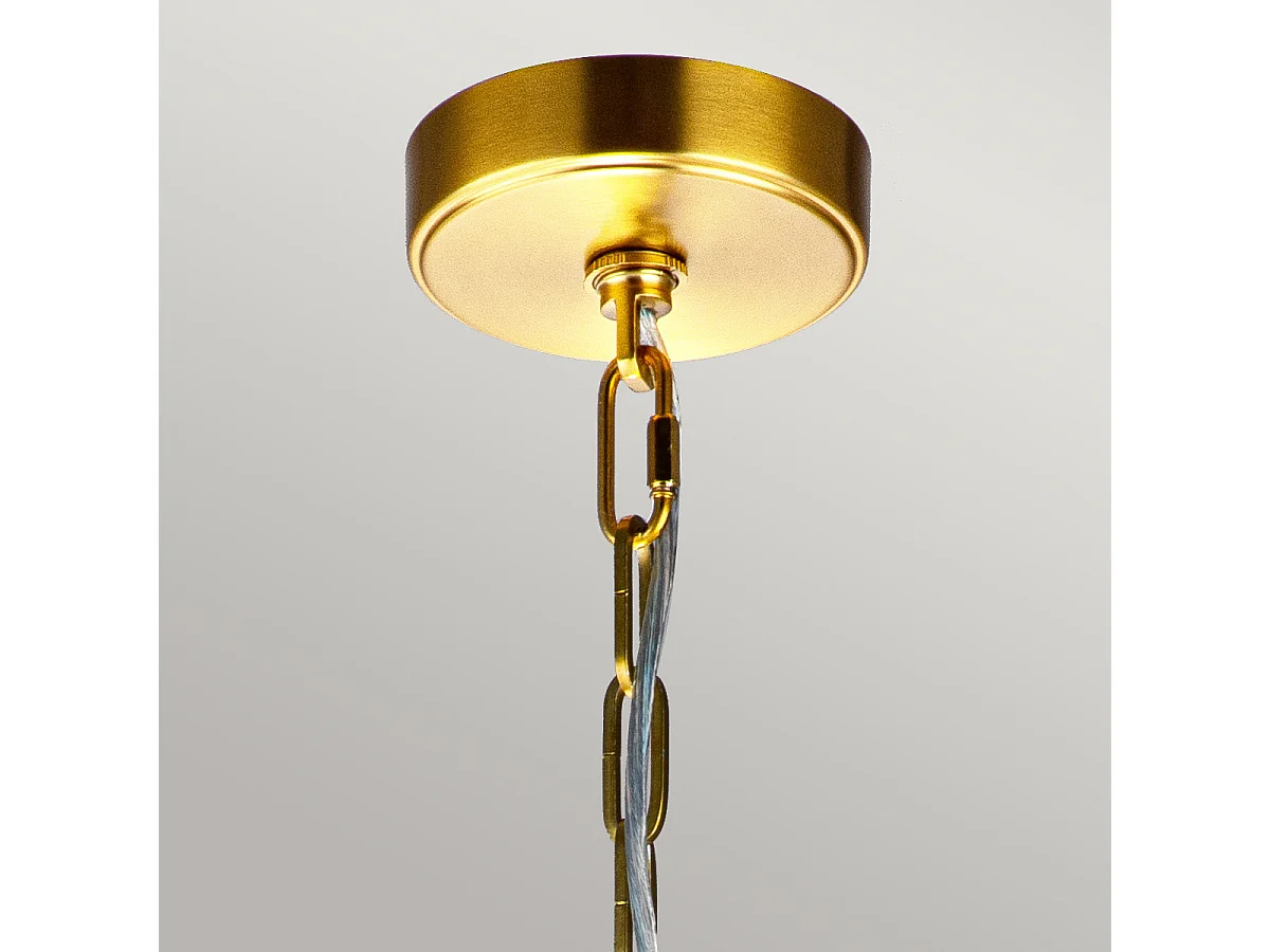 Elstead Feiss Nico Plafonnier suspendu en fil de fer laiton bruni