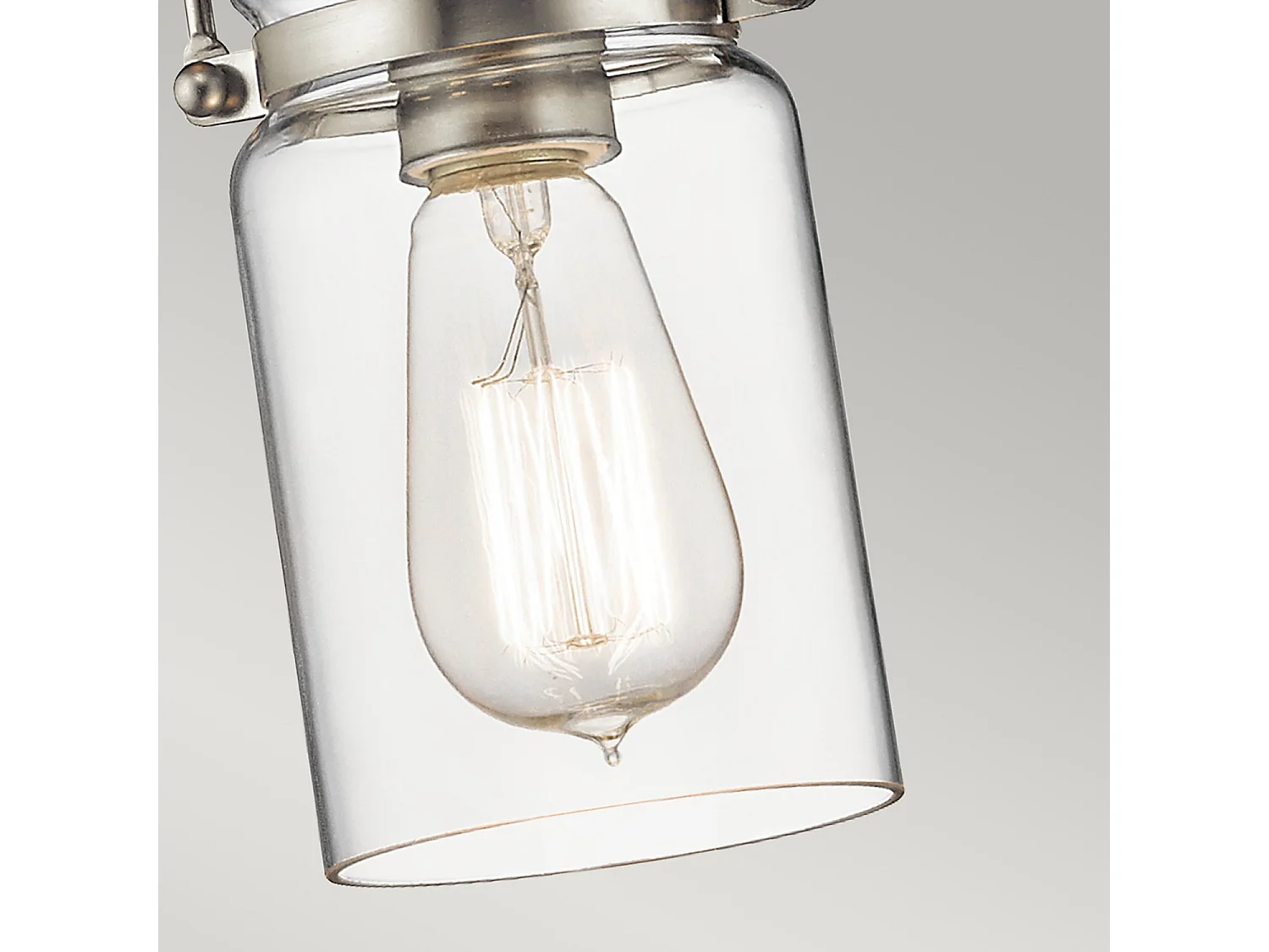 Elstead Brinley - 1 Mini-Pendelleuchte aus gebürstetem Nickel, E27