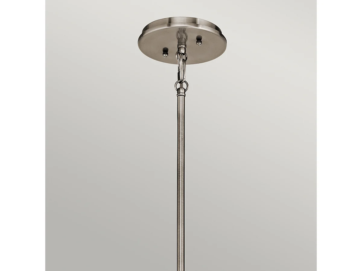 Elstead Emory - Lampada a sospensione rotonda da soffitto a 3 luci semi-filo peltro, E27