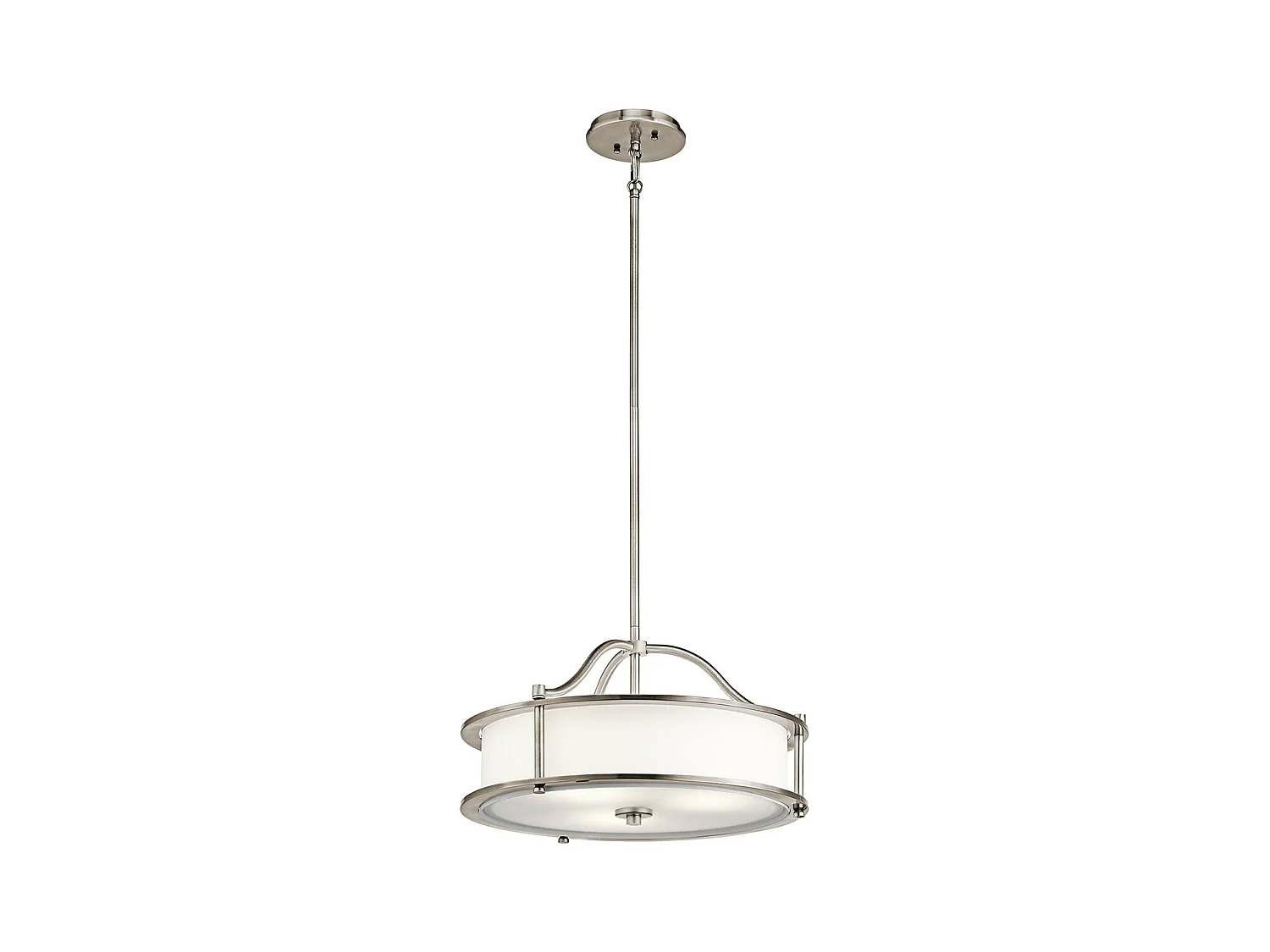 Elstead Emory Plafonnier rond semi-encastré à 3 ampoules en étain, E27