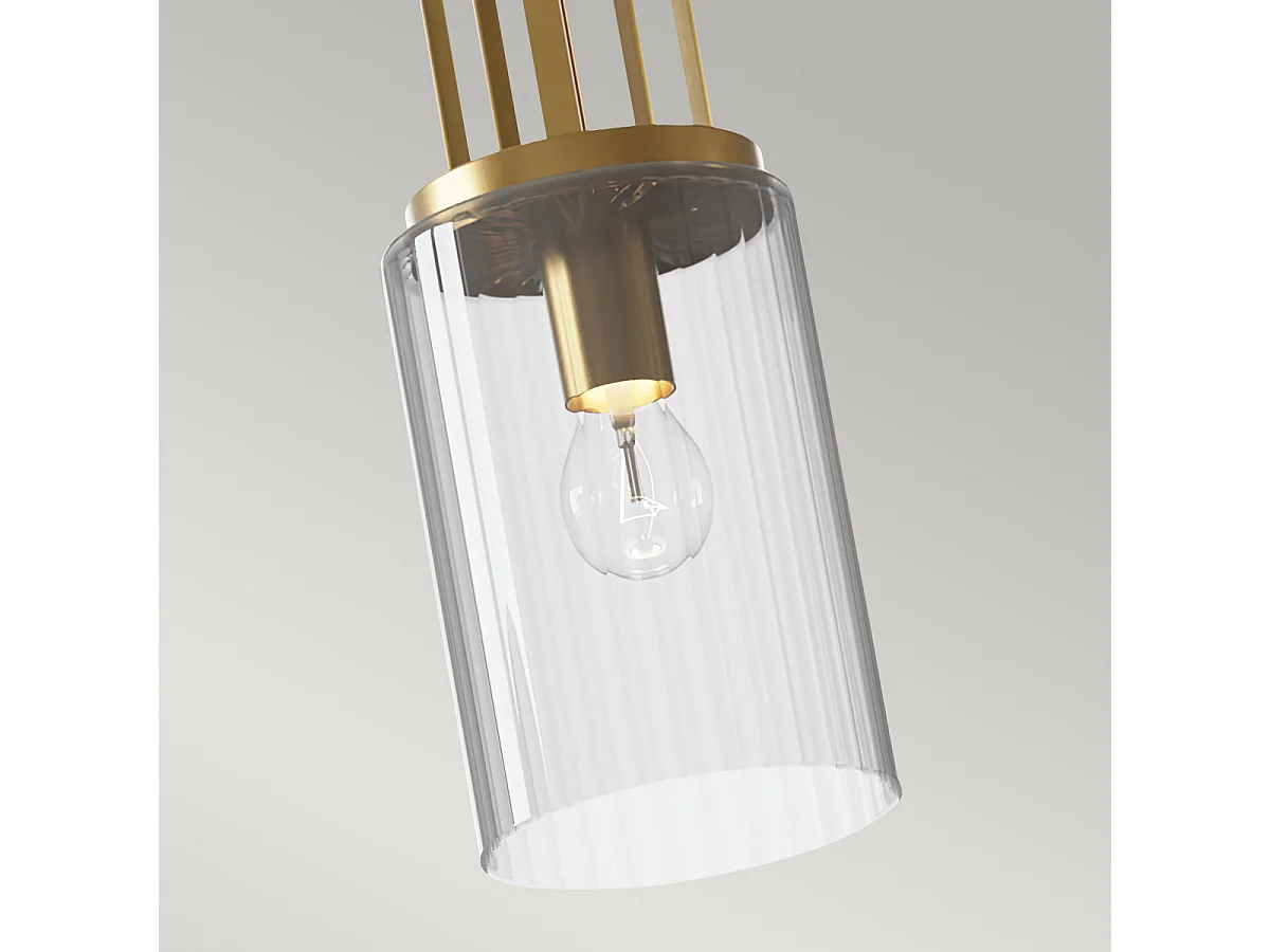 Elstead Kichler Kimrose Dome Suspension Plafonnier Laiton Naturel Brossé