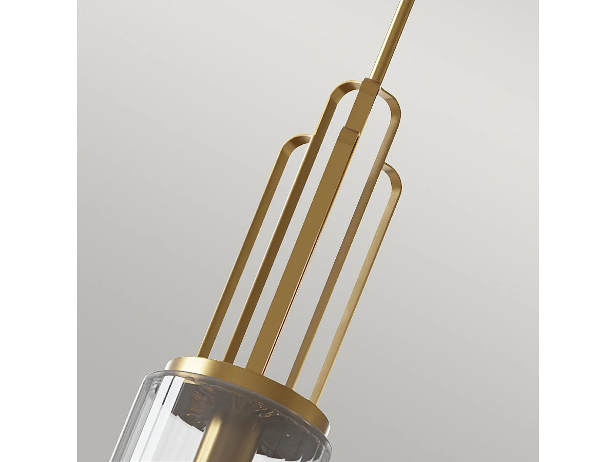 Elstead Kichler Kimrose Dome Suspension Plafonnier Laiton Naturel Brossé