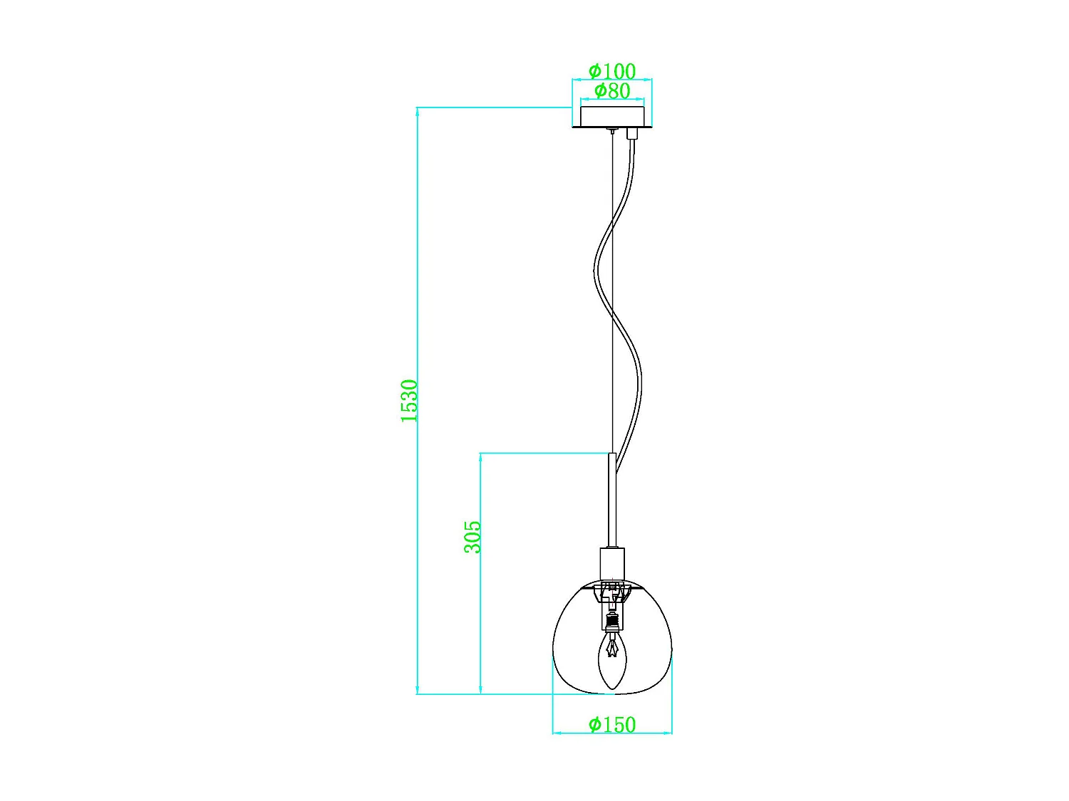Erich Lampada a Sospensione Globe da Soffitto Nichel, 1 Luce, E14
