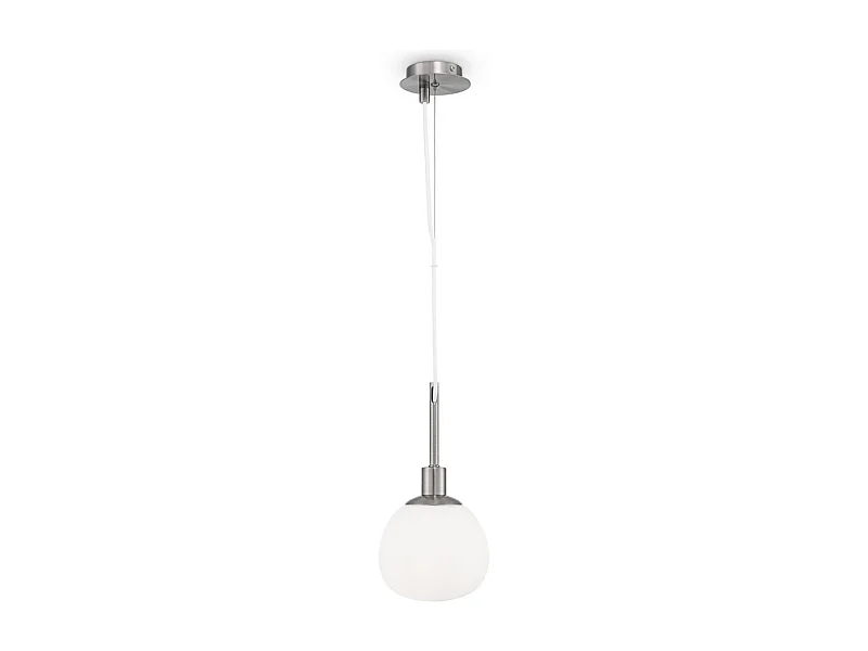 Erich Globe Lámpara Colgante de Techo Níquel, 1 Luz, E14