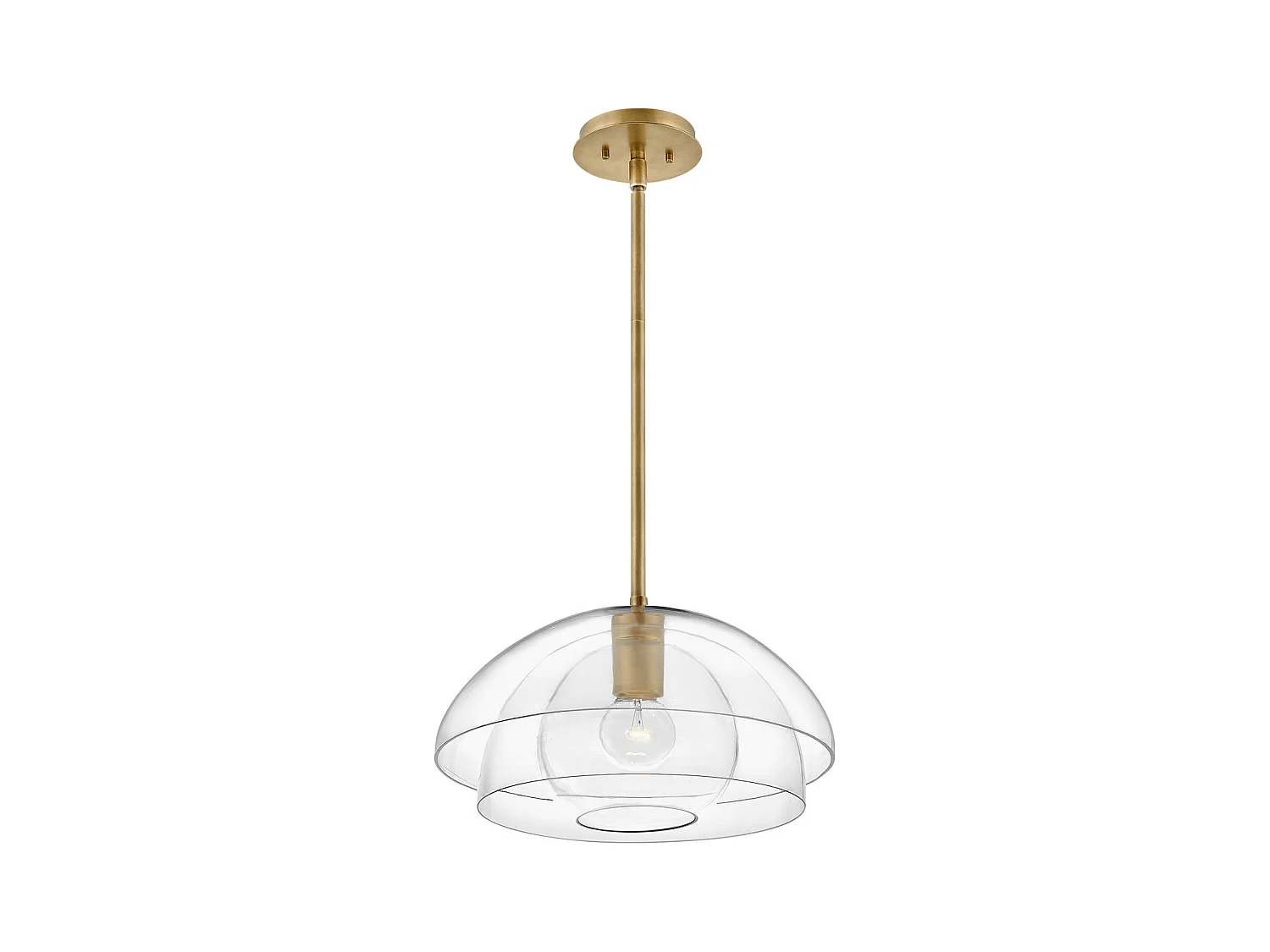 Elstead Hinkley Lotus Dome Pendant Plafonnier Héritage Laiton