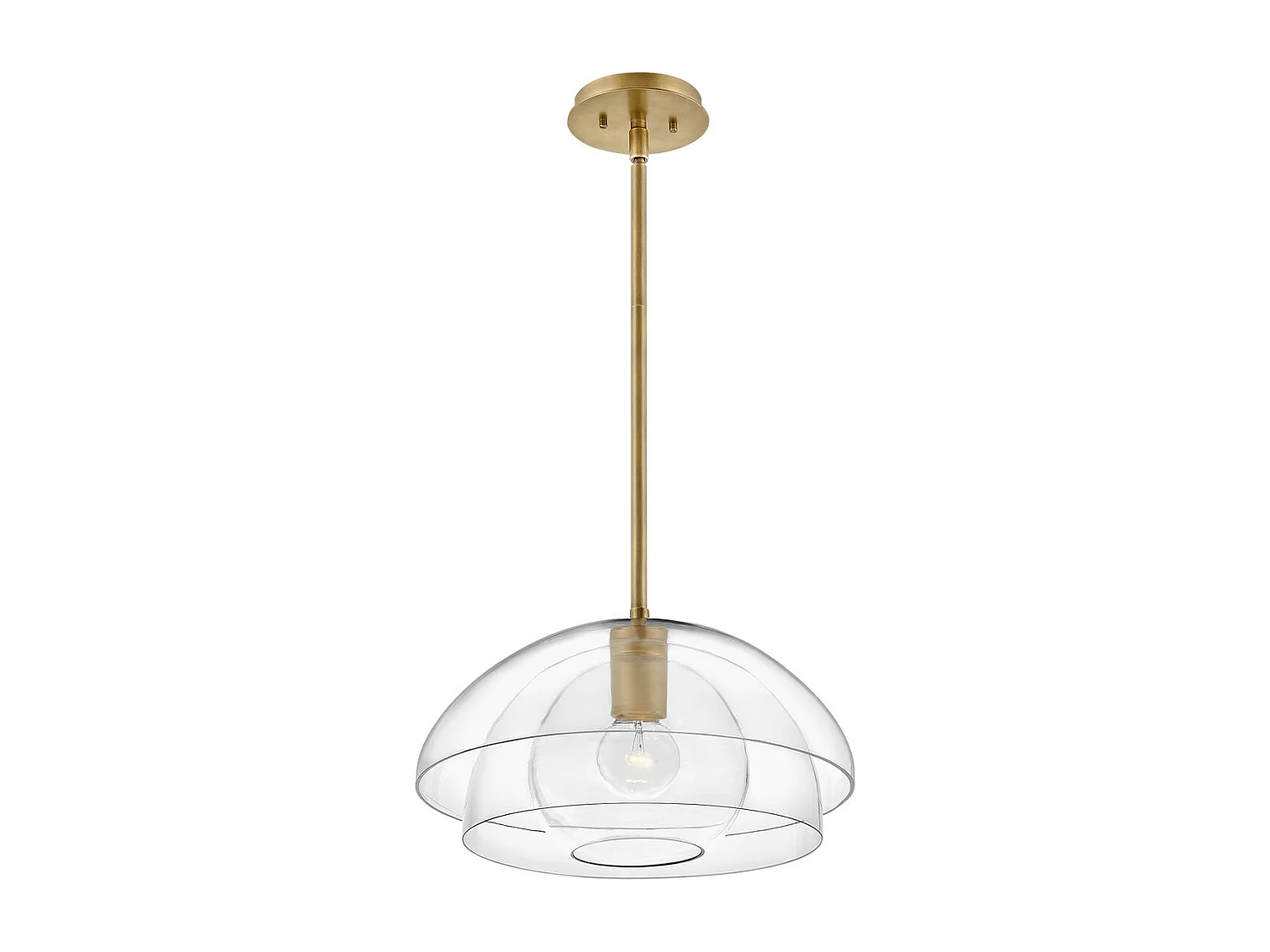 Elstead Hinkley Lotus Dome Pendant Plafonnier Héritage Laiton