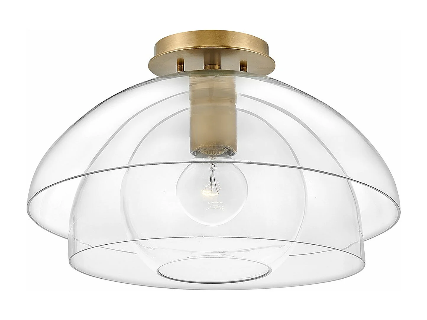 Elstead Hinkley Lotus Dome Pendant Plafonnier Héritage Laiton
