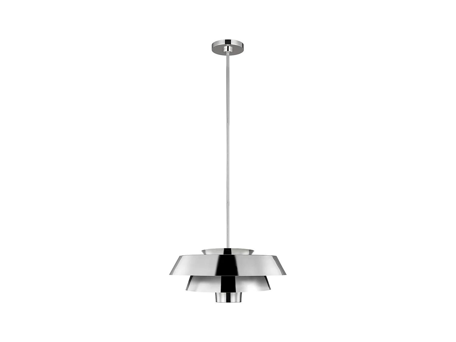 Suspension à 1 lumière Elstead Brisbin, nickel poli, E27