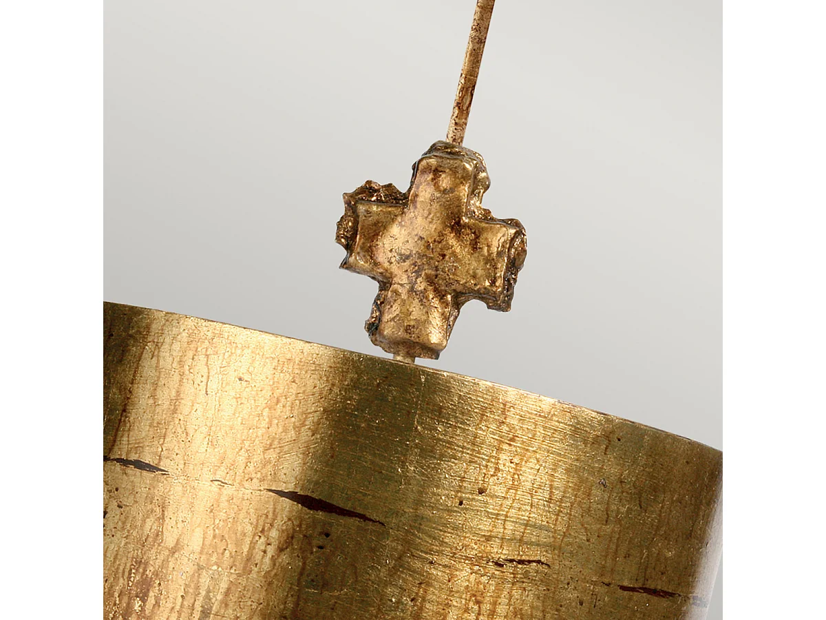 Elstead Fragment - 1 leichter runder großer Deckenanhänger im Alter von Gold, E27