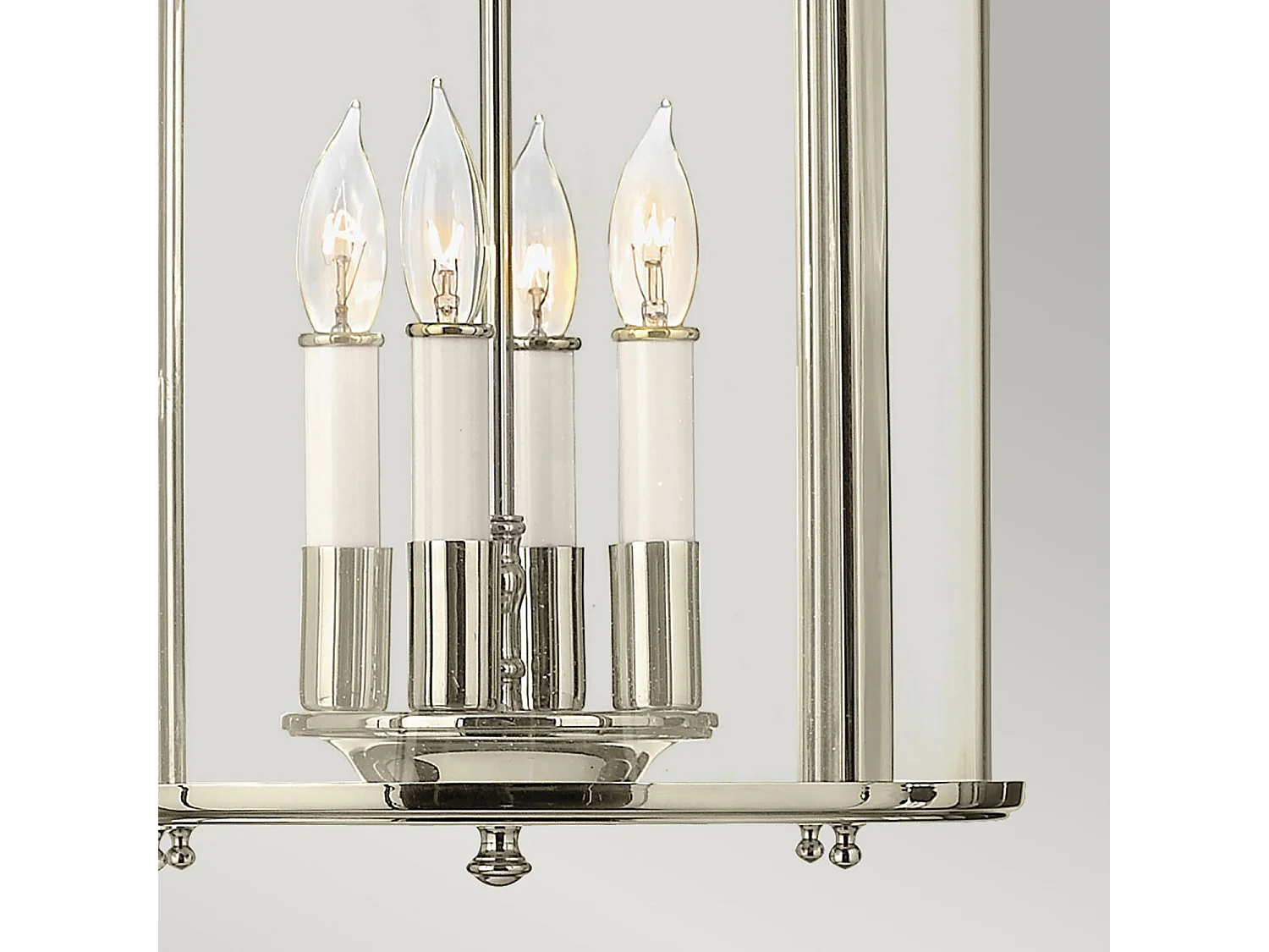 Elstead Gentry - Lampada a sospensione media a 4 candele - Nichel lucido