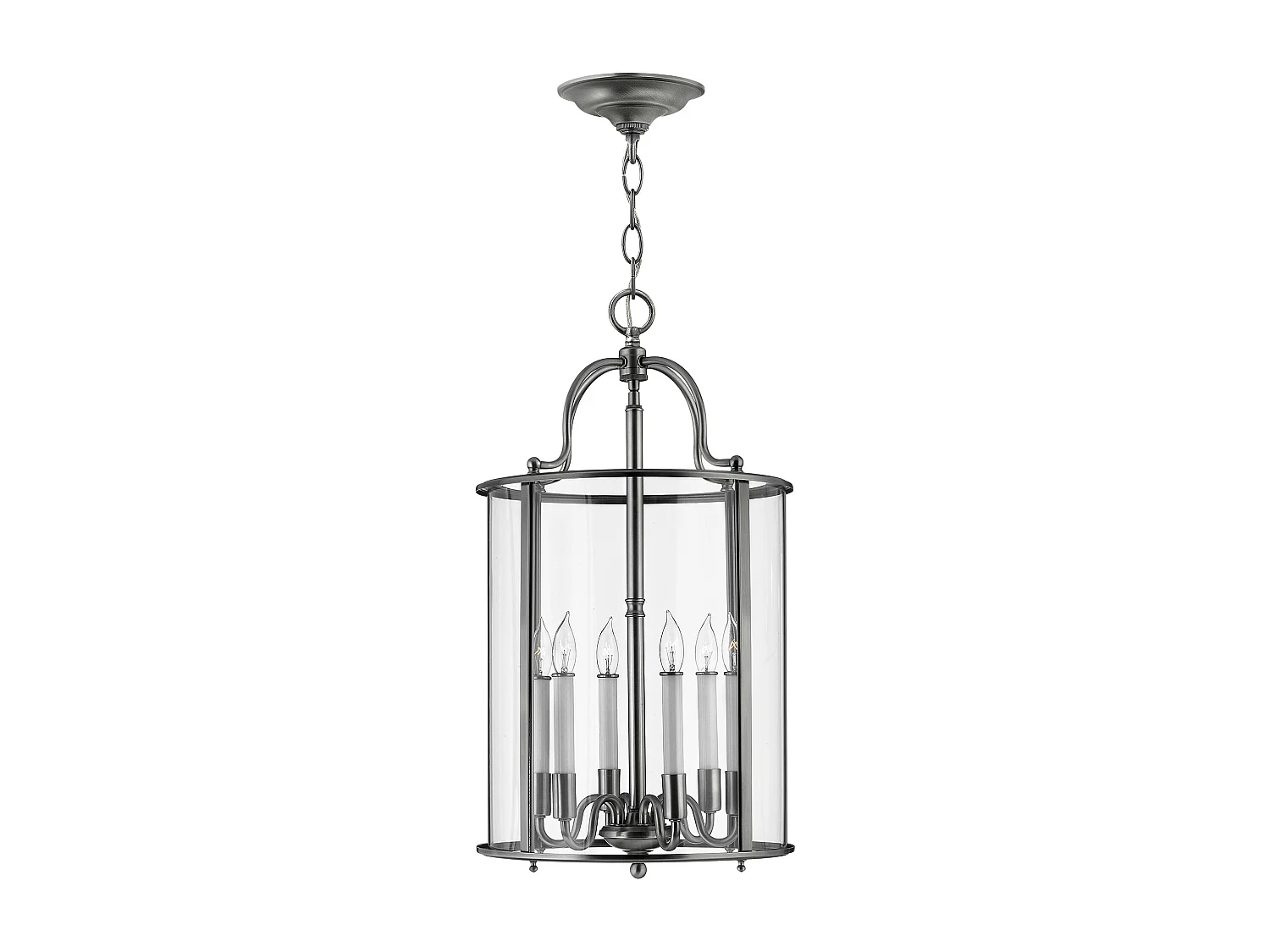 Elstead Gentry - Lanterna da soffitto a 6 luci grande in peltro, attacco E14